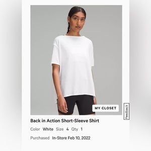 Back in Action White top